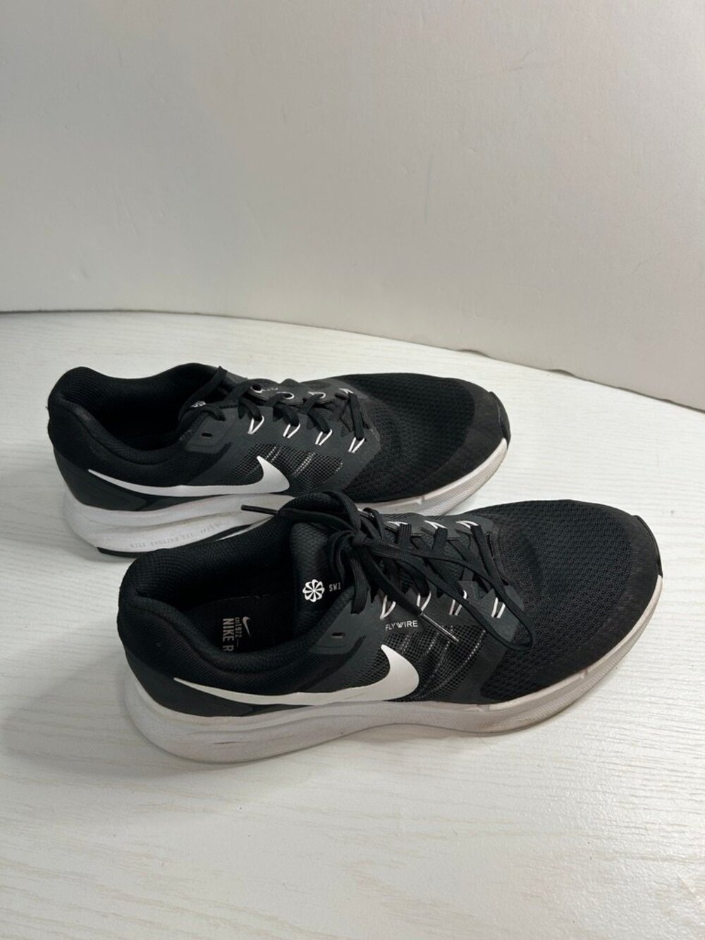Nike Run Swift 3 Black White Running Shoes Mens Size 9 DR2695-002 Athletic